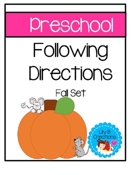 Preschool Following Directions - Fall Set by Lily B Creations | TpT