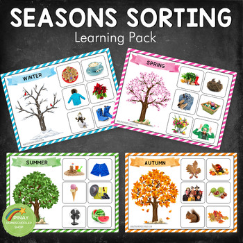 Preview of Four Seasons Sorting Activity  (REAL IMAGES)