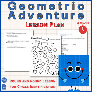 Preview of Preschool Geometric Adventure: Round and Round Lesson for Circle Identification