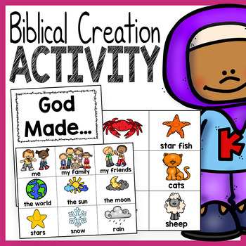 Preview of "God Made" Creation Activity - Preschool Bible Lesson