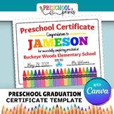 Preschool Graduation Certificate Template