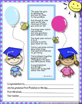 Preview of END OF YEAR Preschool Graduation Certificates Bundle 