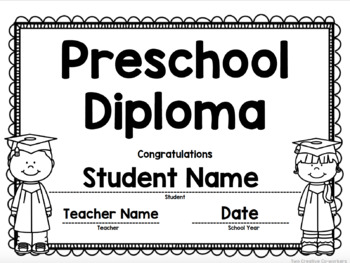 editable preschool graduation diploma certificate invitation worksheets