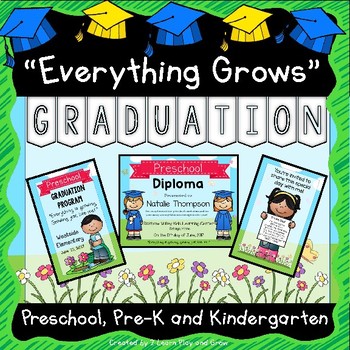 Preview of Kindergarten Graduation Preschool Graduation EDITABLE