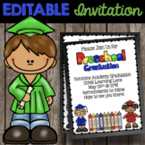 Preschool Graduation Invitation - Editable Announcement