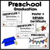Preschool Graduation Poster and Editable Certificate - Woo