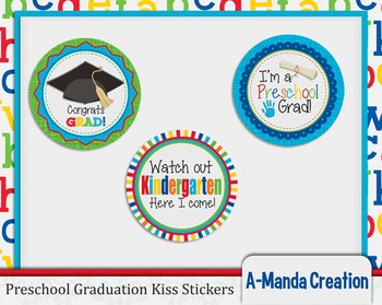 preschool graduation printable kiss stickers by amanda creation inc