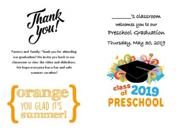 Preview of Preschool Graduation Program