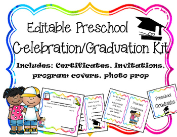 editable preschool graduationcelebration printables by