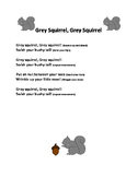 Preschool Grey Squirrel, Grey Squirrel Song Free Printable