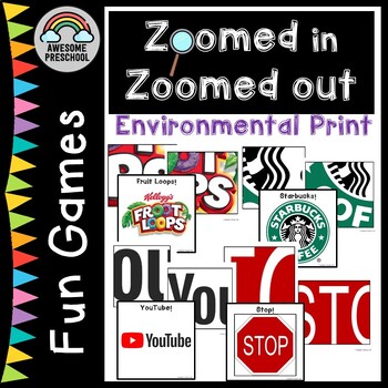 Preview of Environmental Print Guessing Game - Visual Learning for Preschool, Kindergarten
