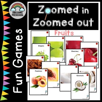 Preview of Fruit Zoom-In Activity for no-prep Interactive Game