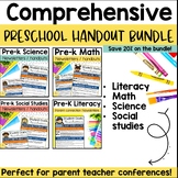 Preschool Handouts / Parent teacher conference Bundle