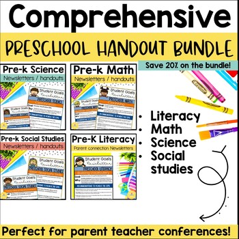 Preview of Preschool Handouts / Parent teacher conference Bundle