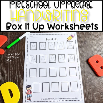 Preview of Preschool Handwriting Practice | Box It Up Capital Letters
