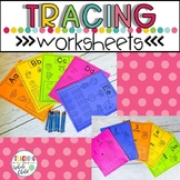 Preschool Handwriting Worksheets- Number and Letter Tracing