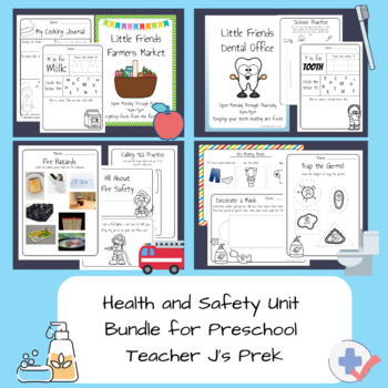 Preview of Preschool Health and Safety Unit Bundle- Fire Safety, Nutrition, Dental, Hygiene
