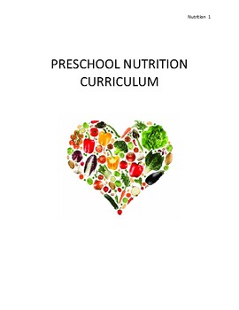 Preview of Preschool Healthy Living/Nutrition Curriculum