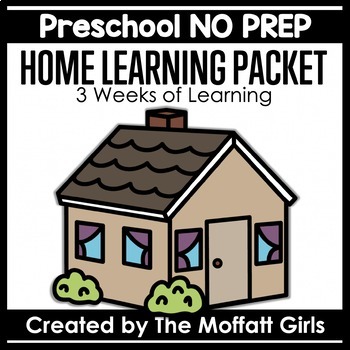 Preview of Preschool Home Learning Packet NO PREP Distance Learning