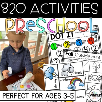 Preview of Preschool Activities Bundle | Homeschool Preschool Bundle