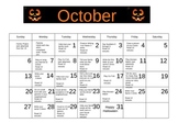 Preschool Homework Calendar