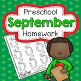 School Home Connection Preschool Homework September