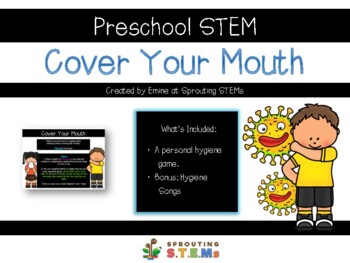 Preview of Preschool Hygiene & Germs: Cover Your Mouth Pom-Pom Game