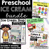Preschool ICE CREAM Bundle! Dramatic Play, Editable Nameta