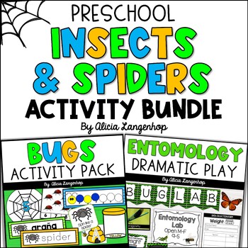 Preview of Preschool Insects and Spiders Activity and Dramatic Play BUNDLE