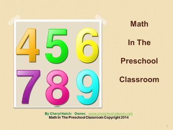 Preview of Preschool Inservice Training Math Workshop