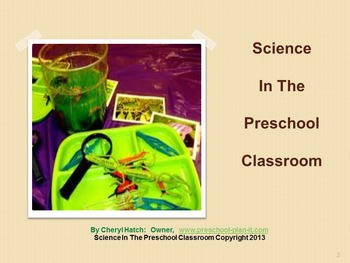 Preview of Preschool Inservice Training Science Workshop