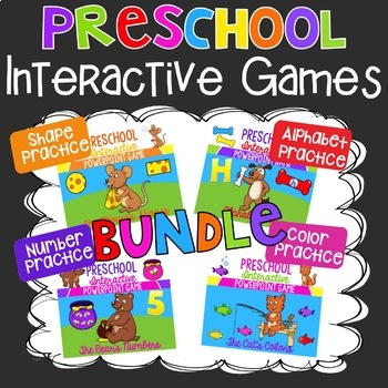 Preview of Preschool Interactive Games Bundle
