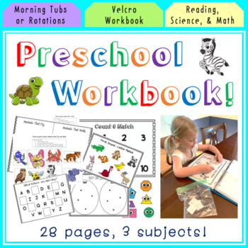 Preview of Preschool Interactive Workbook  l  Binder Games  l  File Folder Activities