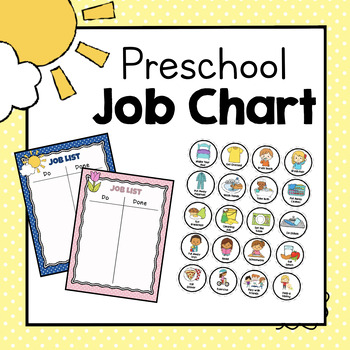 Preschool Job Chart by Simply Schoolgirl | Teachers Pay Teachers