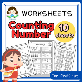 Preschool-KDG Math Worksheets. Addition, Counting Sets to 20 | TPT