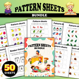 Preschool Kid's Games and Activities, Pattern Worksheets, 