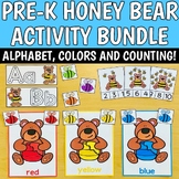 Preschool Kinder Honey Bear Activity Bundle - Alphabet Col