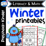 Preschool/Kinder Language Arts & Math Printables - WINTER 