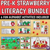 Preschool Kinder Strawberry Literacy Bundle- 6 Spring Alph