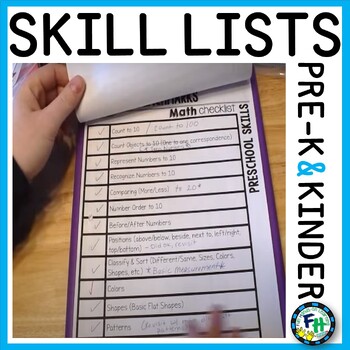 Preview of Preschool & Kindergarten Benchmark Skill Lists