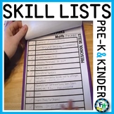 Preschool & Kindergarten Benchmark Skill Lists