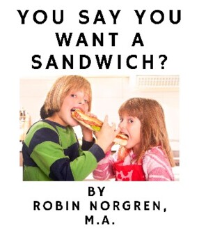 Preview of Preschool Kindergarten Book Fun with Sandwiches Character Early Reader