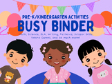 Preschool Kindergarten Busy Binder Bundle - Monster | 3-5 