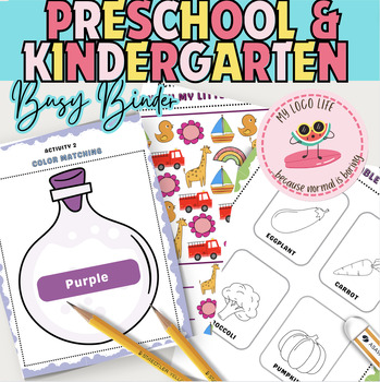 Preview of Preschool & Kindergarten Busy Binder (NO PREP!)