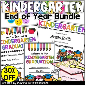 Preview of Preschool & Kindergarten Graduation Bundle- Graduation Craft, Certificates, etc.