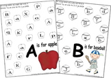 Preschool Kindergarten Letter Recognition Worksheets from A to Z