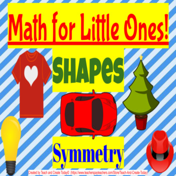 Preview of Preschool Kindergarten Math Activity Bundle Shapes Symmetry Digital Resources