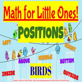 Preview of Preschool Kindergarten Math Activity Digital Interactive Review Positioning