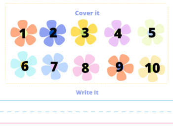 Preview of Preschool/Kindergarten Number Recognition and Writing practice sheet