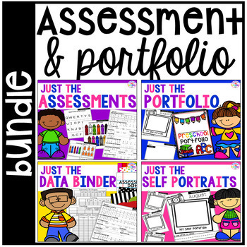 Preview of Assessments and Student Portfolios BUNDLE for Preschool, Pre-K, & Kinder
